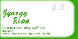 gyorgy ripp business card